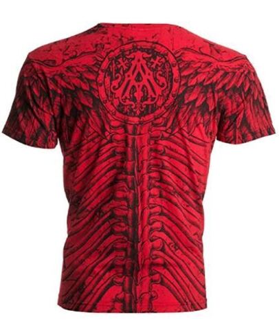 Archaic | Футболка мужская COLLISION Red AM1605 от Affliction спина
