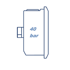 Манометр глицериновый D63 G1/4 - 40 Bar - осевое подключение VERSO