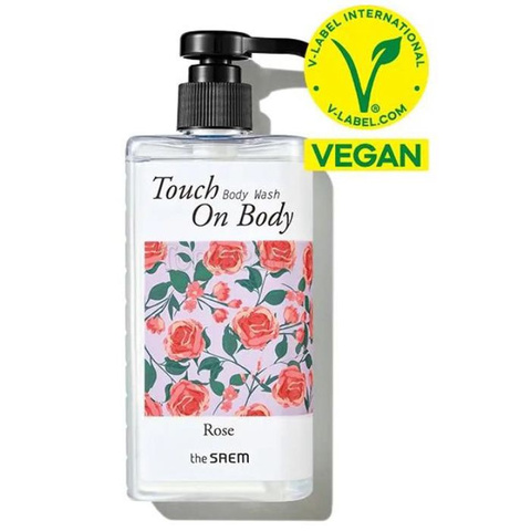 The Saem Touch On Body Rose Body Wash Парфюмированный гель для душа с экстрактом розы