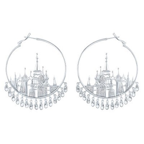 4744- Серьги-конго St Basil Cathedral  из серебра 925 пр с подвесками из куб.циркониев