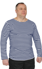 Тельняшка х/б Лето кулирка синяя полоса