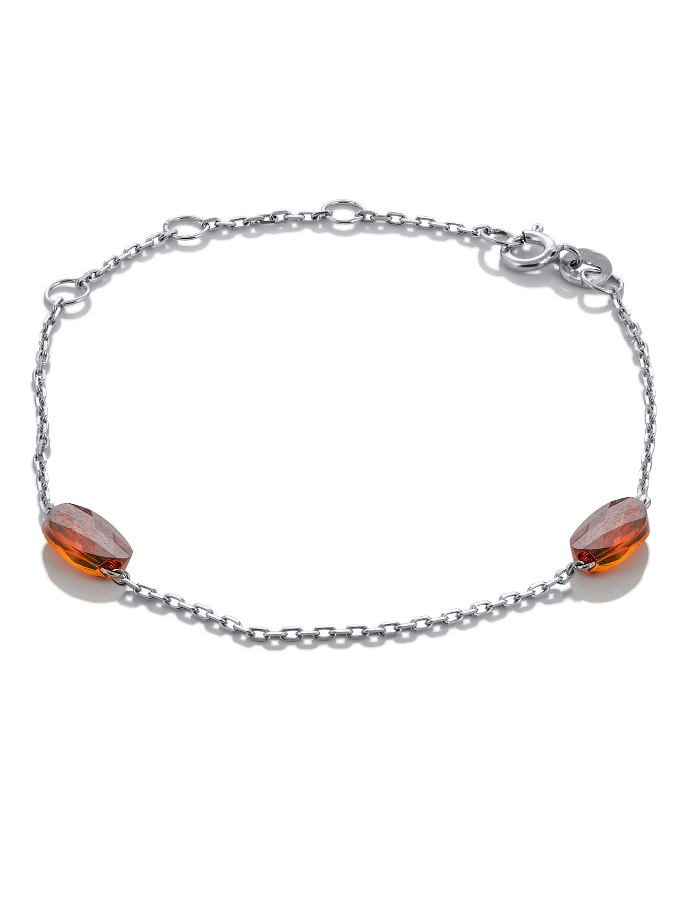Серебряный браслет с кристаллами Swarovski Red Magma