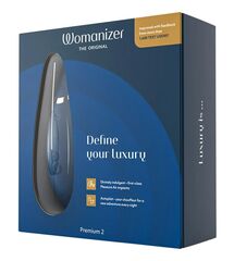 Синий клиторальный стимулятор Womanizer Premium 2 - 