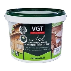 Лак для наружных/внутренних работ матовый 0,9кг VGT ВГТ