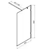 Am.Pm W94WI-100-F1-BTE Душевая перегородка X-Joy 100x195, стекло прозр. 6 мм + покрытие, фурнитура черный