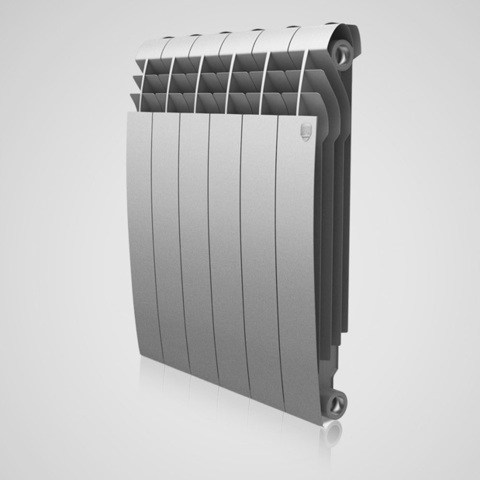 Радиатор биметаллический  Biliner Silver Satin 500 (серебристый)  - 8 секций