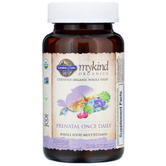 Garden of Life, MyKind Organics, пренатальные мультивитамины, одна таблетка в день, 90 веганских таблеток