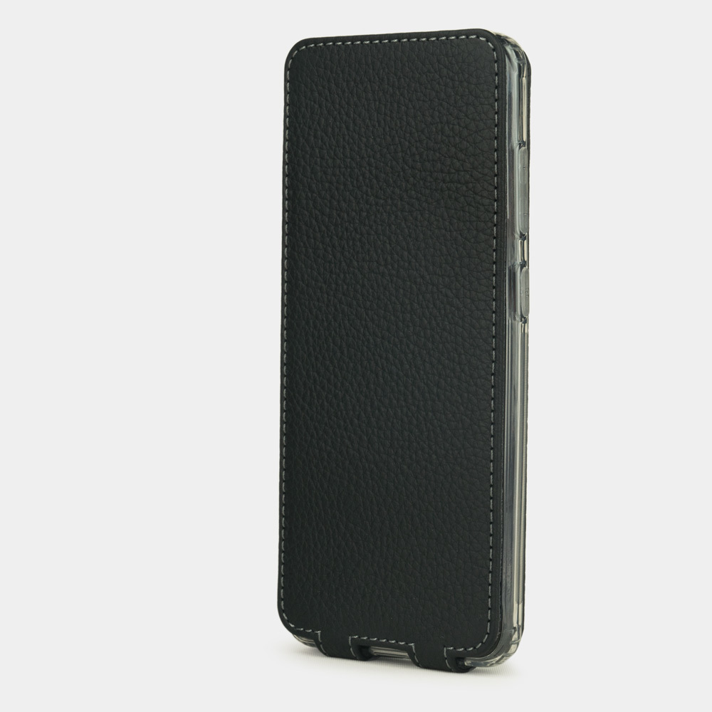 Чехол для Samsung Galaxy S20+ из натуральной кожи теленка, цвета черный мат