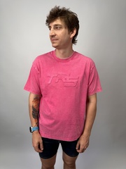 Oversize футболка " TRS " pink