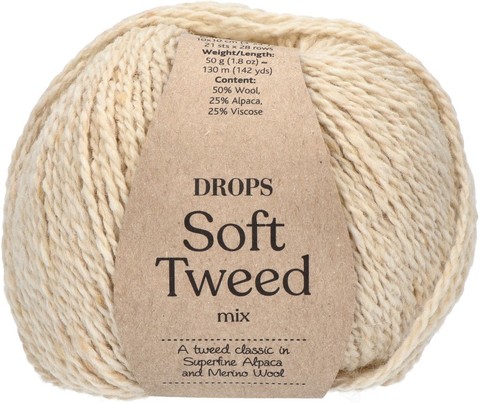 Пряжа Drops Soft Tweed 02 марципан