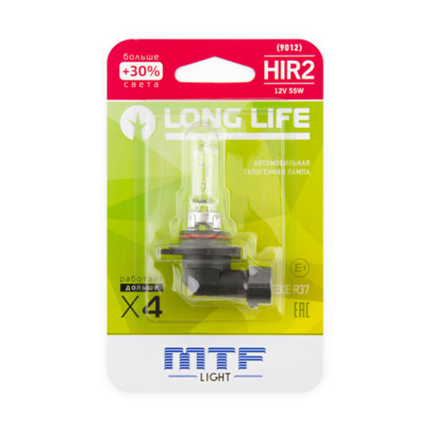 Лампа галогенная MTF Light HIR2 (9012) штатная (OEM) блистер
