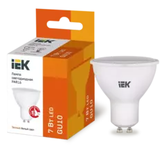 Лампа светодиодная ECO PAR16 софит 7Вт 230В 3000К GU10 IEK LLE-PAR16-7-230-30-GU10