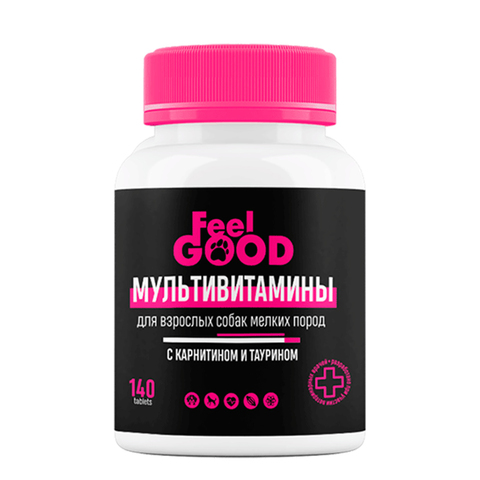 Мультивитамины FeelGOOD с карнитином и таурином для взрослых собак мелких пород, 140 таб. (ФилГуд)