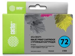 Картридж струйный Cactus CS-C9371 №72 фото голубой (130мл) для HP DJ T610, T620, T770, T1100, T1100, T1120, T1200
