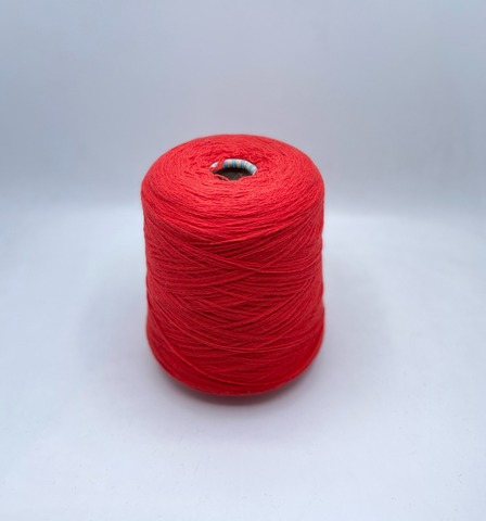 Бобинная пряжа (пр.Италия),375м/100 гр. 80%Меринос 20%Полиамид, цвет-Красный, арт-31570