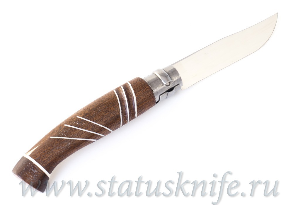 Нож авторский Opinel 08 Mirror Brown полированный клинок