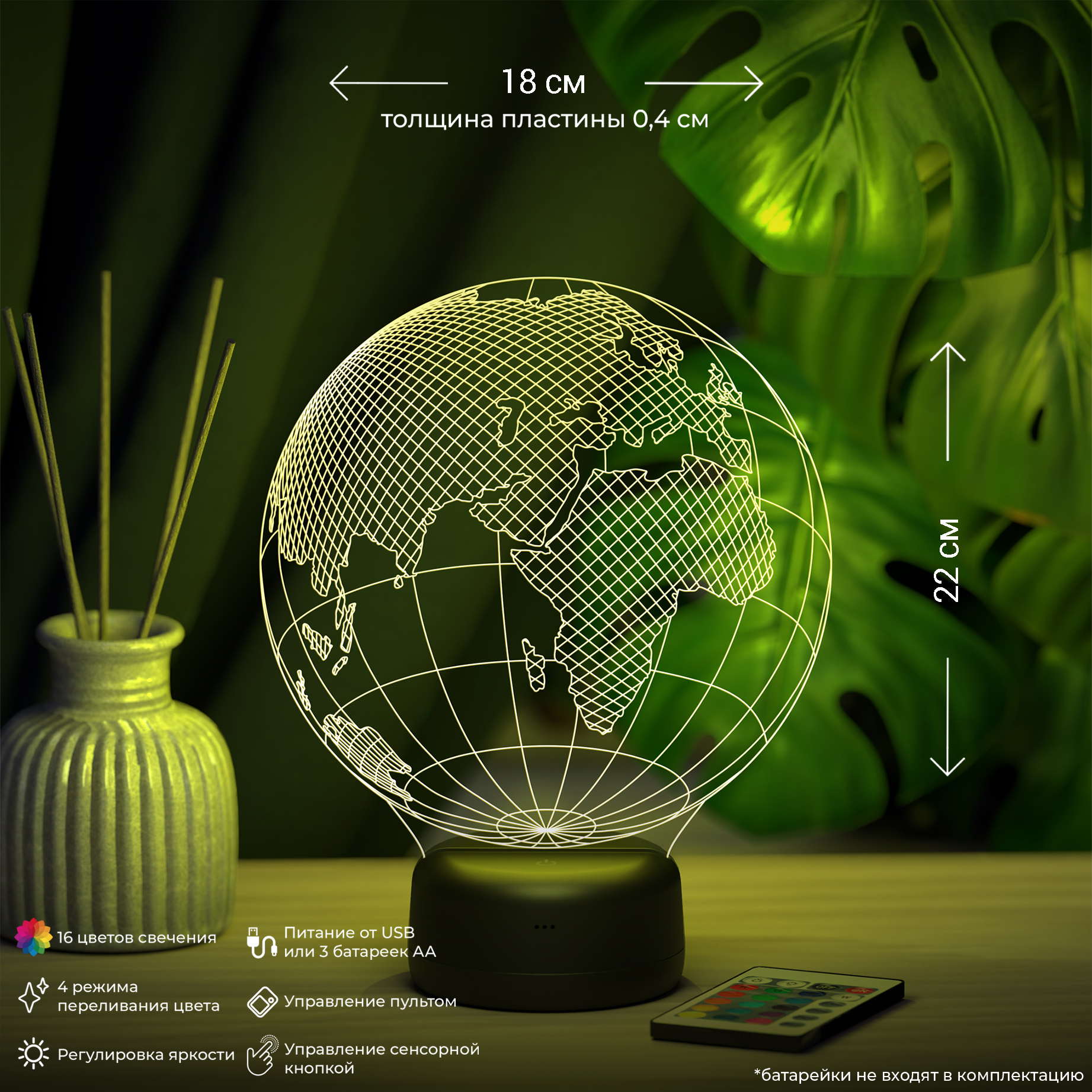 Кулон OG Contrapesso 8 дюймов Globe Led Pendant 3D модель