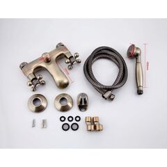 Смеситель для ванны, Frap, корот изл, с кран-буксой, бронз, F3019-4