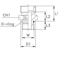 Штуцер FA DL18 UNF 3/4" (корпус) CAST