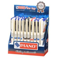 Ручка шариковая, масляная, Piano, 3 цвета чернил, серия "R2", белый корпус, 50 шт