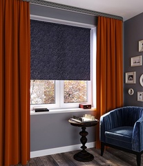 Рулонные шторы Фрост Тёмно-синий