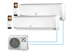 Мульти сплит система Electrolux на 3 комнаты (21+21+21 кв.м) HM FMI