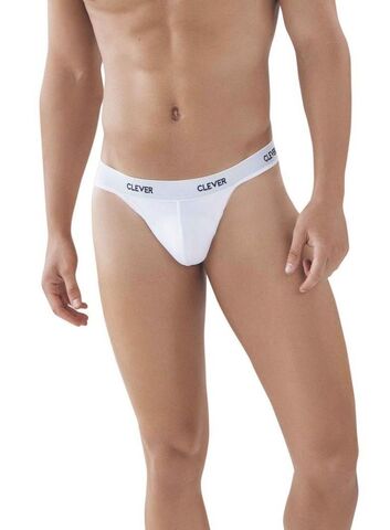 Белые мужские трусы-тонги Venture Thong - Clever Masculine Underwear 087701