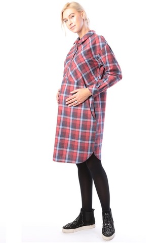 Платье для беременных и кормящих 10161 бордовый