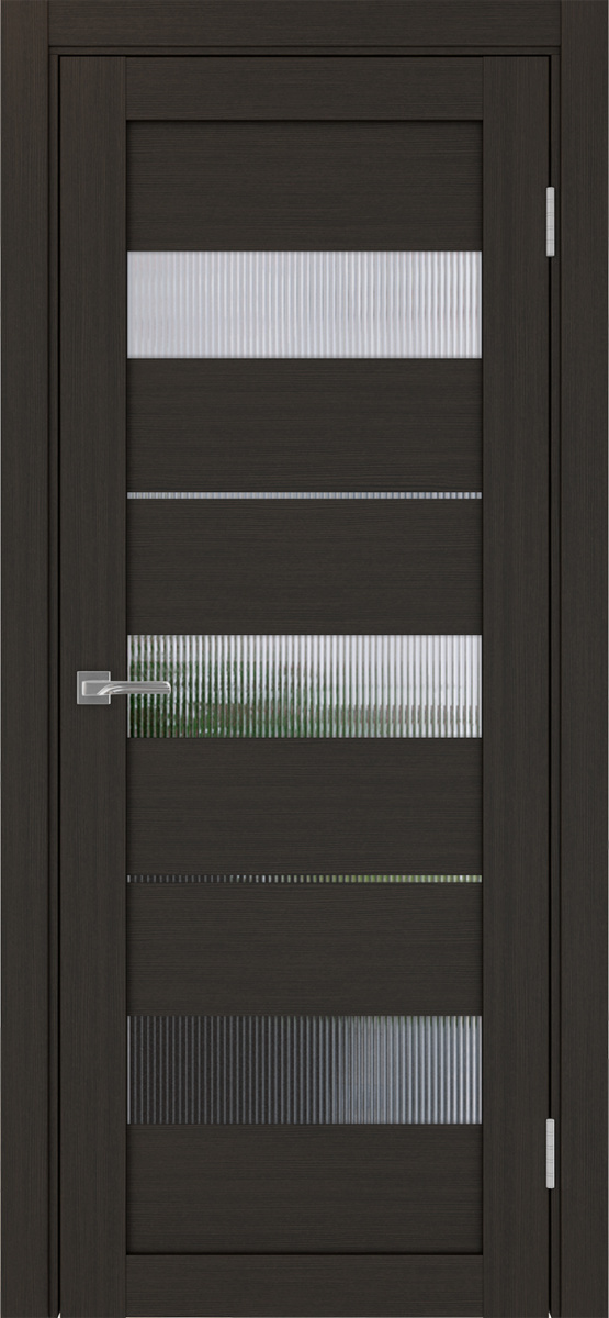 Дверь межкомнатная Оптима Порте Турин 526.122, цвет венге, экошпон, стекло мору