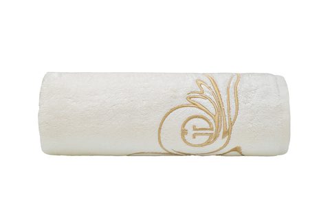 Полотенце 70х140 Garda Decor Лирика белое