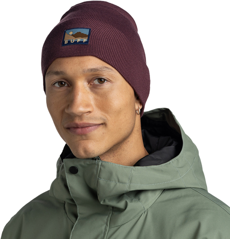 Картинка шапка вязаная Buff Knitted Lilon Long Burgundy - 4