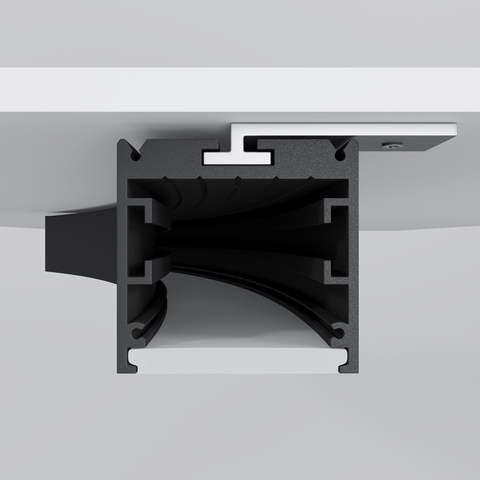 Радиусный профиль Maytoni 35x35 Ø3000мм 1/8 круга черный ALM-3535R-B-D-45°-3M
