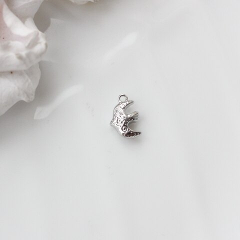 Подвеска Птица 13*9 мм, родий, П065