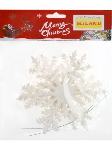 Набор ёлочных подвесок, 2 шт. Блестящие снежинки, 15 см