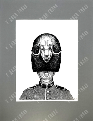 Пешков Р. В. На посту. Бумага, тушь, перо. 2011 г.