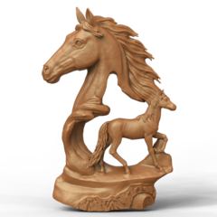 Силиконовый молд № 344 Конь левый большой