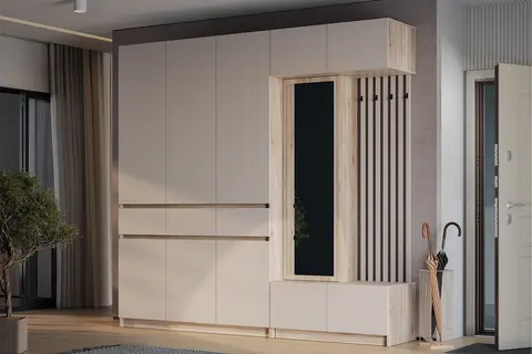 Прихожая Багира 3 дуб смоки / кашемир