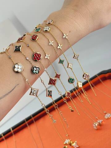 Браслет LV коллекция BLOSSOM 5 мотивов rose VGOLD