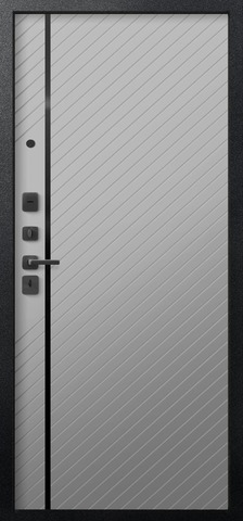 Теплая дверь входная Сезам V-18 (2026), 2 замка, 1,4 мм металл, (черный муар/графит кашемир+сильвер кашемир) #3