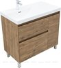 Aquanet 346346 Тумба Nova Lite 2.0 90 L напольная цв. дуб рустикальный (346346)