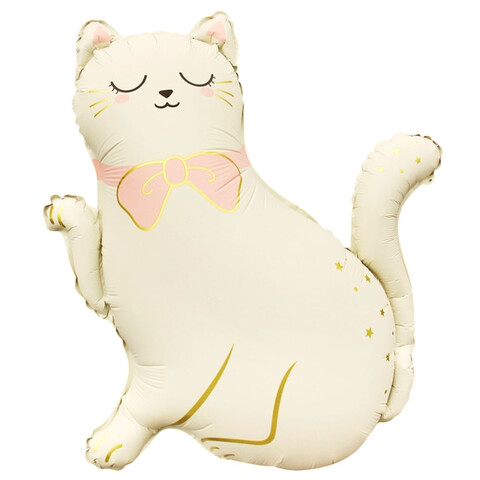 Фигура, Кошечка с бантом, вариант 2, Сатин,  69 см