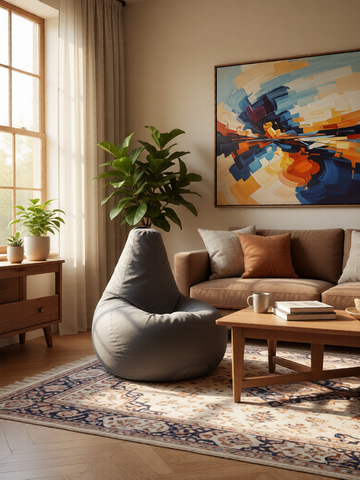 Кресло-мешок «Груша» Велюр темно-серый XXXL