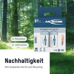 Аккумулятор D/NiMH ANSMANN MaxE 1.2V 5000mAh