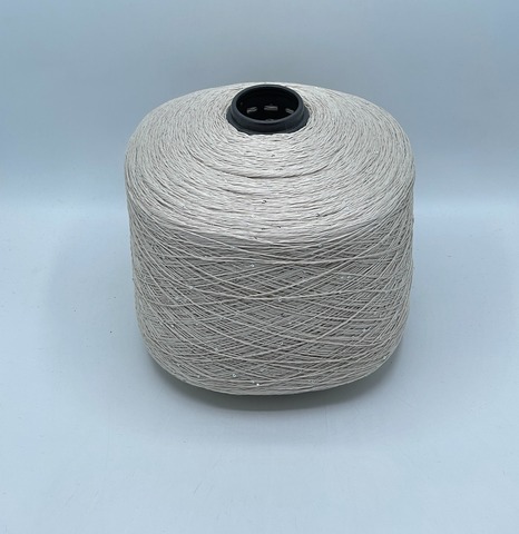 Бобинная пряжа, Linette Pailletes, 450м, 80% Лен, 20% Полиэстер(пайетка), Миндальное молоко+пайетка. 39403