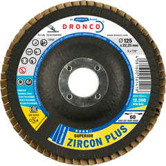 Лепестковый шлифовальный диск Superior Zircon Plus 60 Bomb 180x22,23 мм 5248106