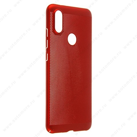 Накладка пластиковая перфорированная для Xiaomi Mi 6X/ A2 красный
