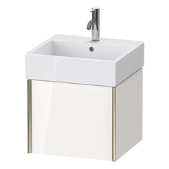 Duravit XViu Тумба подвесная 397x484x454мм, для раковины #235050, 1 ящик, цвет: белый глянцевый/champagne matt XV42330B122 фото