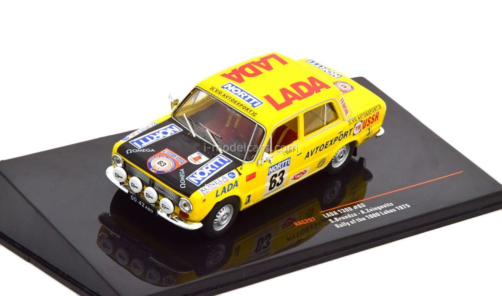 IXO RAC297 Lada 1300, No.63, 1000 Lakes Rallye 1975, S.Brundza/A.Zvingevich
