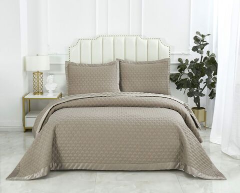 Покрывало 160х220 и наволочка 50х70 Sofi De MarkO Роксалана Кофе