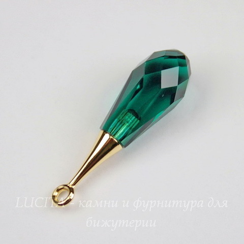 6532 Подвеска Сваровски Pure Drop Emerald (21 мм)